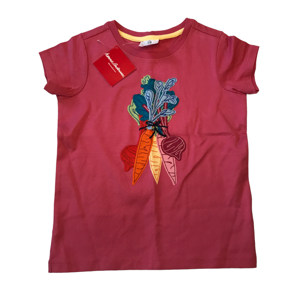 NWT Hanna Andersson Vegetable Applique Top 130